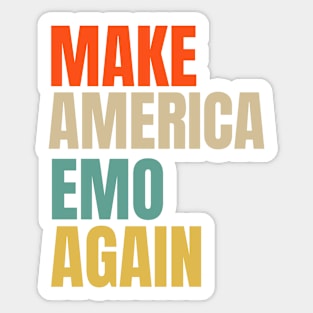 MAKE AMERICA EMO AGAIN Funny Goth US Gift Idea Sticker